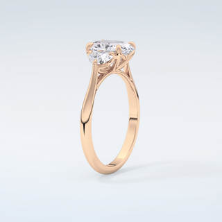 2.0 CT Oval Cut Three Stone Moissanite Engagement Ring 12