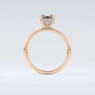 2.0 CT Emerald Cut Hidden Halo Moissanite Engagement Ring 8