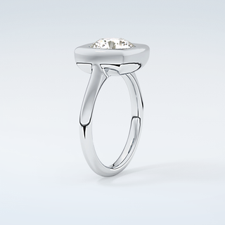 2.0 CT Round Cut Solitaire Bezel Moissanite Engagement Ring 18