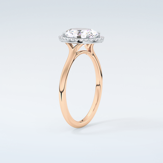 2.0 CT Oval Cut Halo Moissanite Engagement Ring 12