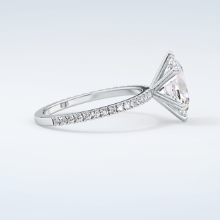 2.0 CT Oval Cut Pave Moissanite Engagement Ring 16