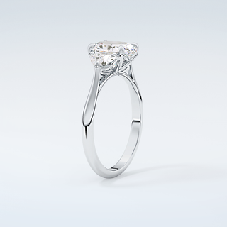 2.0 CT Oval Cut Three Stone Moissanite Engagement Ring 18