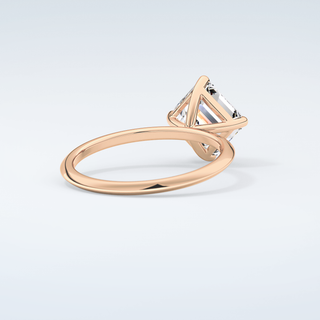 2.0 CT Asscher Cut Solitaire Moissanite Engagement Ring 9