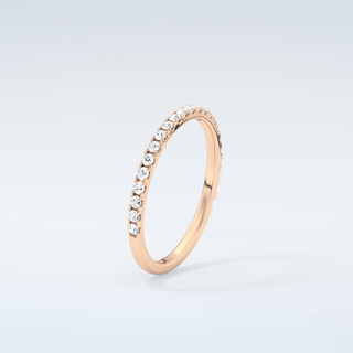 0.18 TCW Round Shaped Moissanite Wedding Band 12