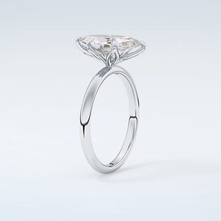1.5  CT Marquise Cut Solitaire Moissanite Engagement Ring 18