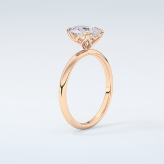 2.0 CT Pear Cut Solitaire Moissanite Engagement Ring 12