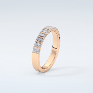 1.08 TCW Baguette Shaped Moissanite Wedding Band 12