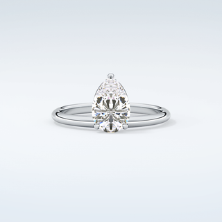 2.0 CT Pear Cut Solitaire Moissanite Engagement Ring 13