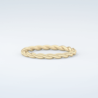 Sleek Simplicity Twisted Shank Wedding Band 4