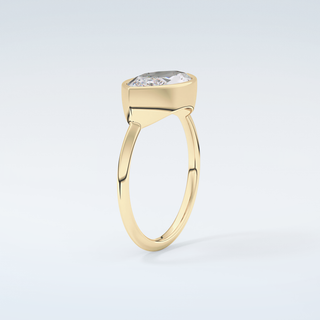 1.0 CT East West Marquise Cut Solitaire Style Moissanite Engagement Ring 6