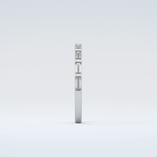 0.54 TCW Baguette Shaped Moissanite Wedding Band 17