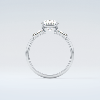 2.0 CT Oval Cut Three Stone Moissanite Engagement Ring 14