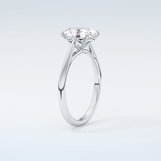 2.0 CT Oval Cut Solitaire Moissanite Engagement Ring 18