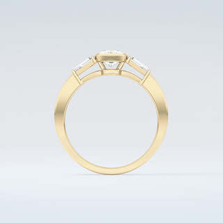 2.0 CT Oval Cut Three Stone Moissanite Engagement Ring 2