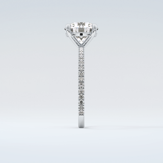 2.0 CT Round Cut Pave Moissanite Engagement Ring 17