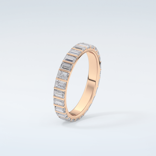 1.08 TCW Baguette Shaped Moissanite Wedding Band 12