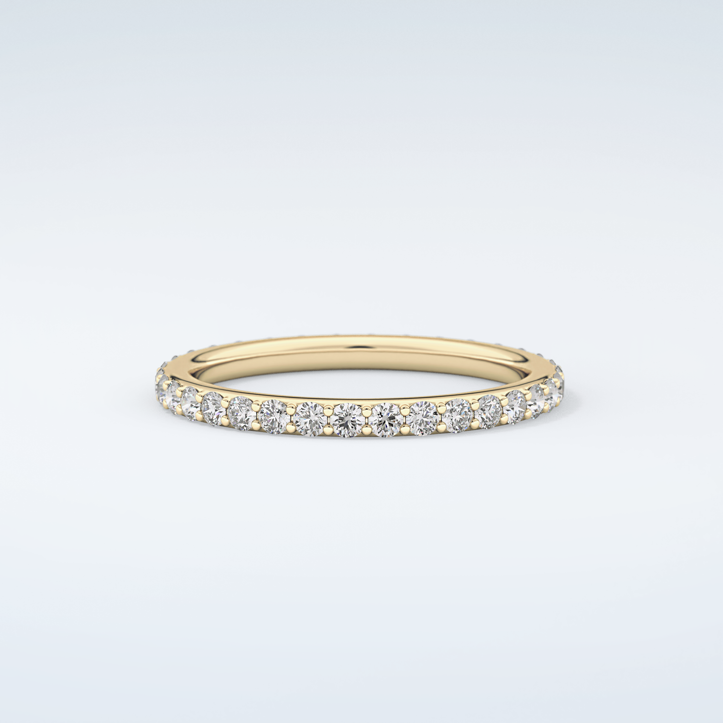 0.74 TCW Round Shaped Moissanite Wedding Band