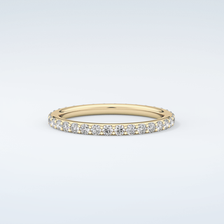 0.74 TCW Round Shaped Moissanite Wedding Band 4