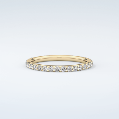 0.74 TCW Round Shaped Moissanite Wedding Band