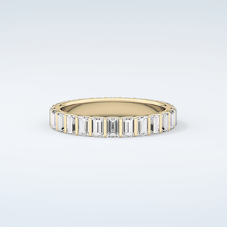 1.08 TCW Baguette Shaped Moissanite Wedding Band 3