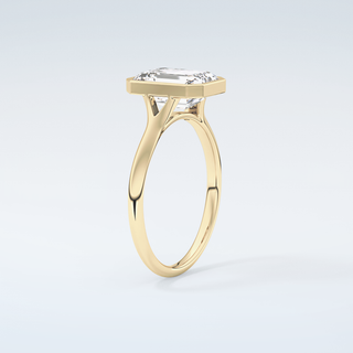 2.0 CT Emerald Cut Solitaire Moissanite Engagement Ring 6