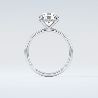 2.0 CT Round Cut Hidden Halo Moissanite Engagement Ring 14