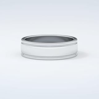 Classic Textured Shank Wedding Band 15