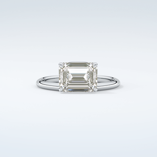 2.0 CT Emerald Cut Solitaire Moissanite Engagement Ring 13