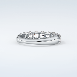 1.35 TCW Oval Shaped Moissanite Wedding Band 15