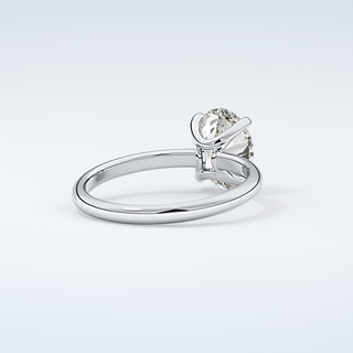 2.0 CT Oval Cut Solitaire Moissanite Engagement Ring 15