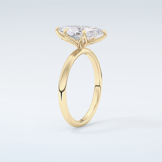 1.5  CT Marquise Cut Solitaire Moissanite Engagement Ring 6