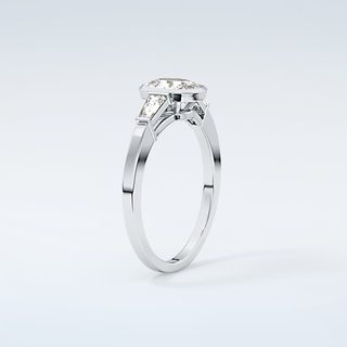 2.0 CT Oval Cut Three Stone Moissanite Engagement Ring 18