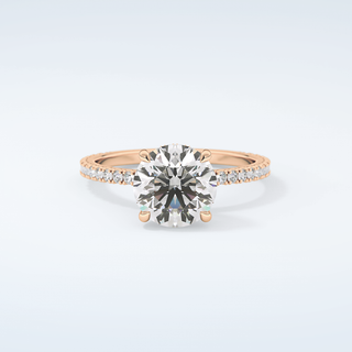 2.0 CT Round Cut Pave Hidden Halo Moissanite Engagement Ring 7