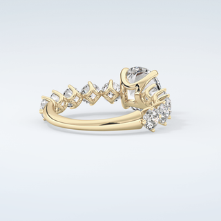 2.0 CT Round Cut Pave Moissanite Engagement Ring 3