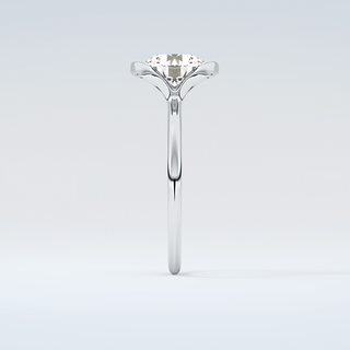 2.0 CT Round Cut Half Bezel Moissanite Engagement Ring 17