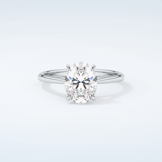 2.0 CT Oval Cut Solitaire Moissanite Engagement Ring 13