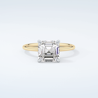 2.0 CT Asscher Cut Solitaire Moissanite Engagement Ring 1