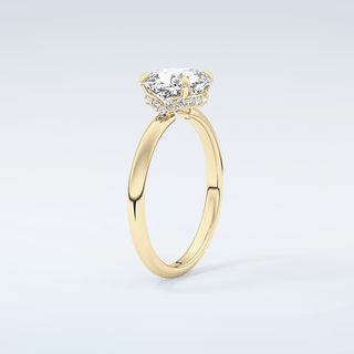 2.0 CT Cushion Cut Hidden Halo Moissanite Engagement Ring 6