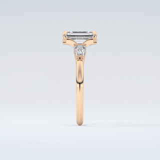 2.0 CT Emerald Cut Three Stone Moissanite Engagement Ring 11