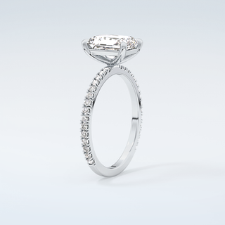 2.0 CT Radiant Cut Pave Moissanite Engagement Ring 18