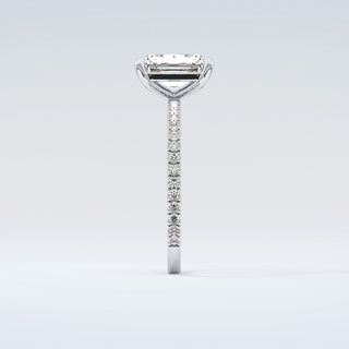 2.0 CT Radiant Cut Pave Moissanite Engagement Ring 17
