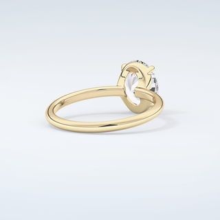 2.0 CT Oval Cut Solitaire Moissanite Engagement Ring 3