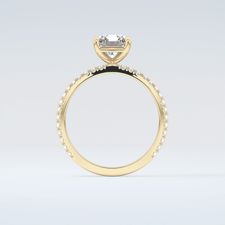 2.0 CT Radiant Cut Pave Moissanite Engagement Ring 2