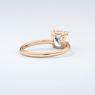 2.0 CT Asscher Cut Solitaire Style Moissanite Engagement Ring 9