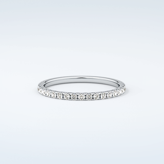 0.18 TCW Round Shaped Moissanite Wedding Band 13