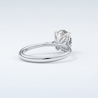 1.5 CT Oval Cut Solitaire Style Moissanite Engagement Ring 15