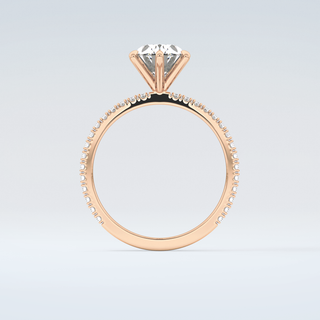 2.0 CT Oval Cut Pave Moissanite Engagement Ring 8