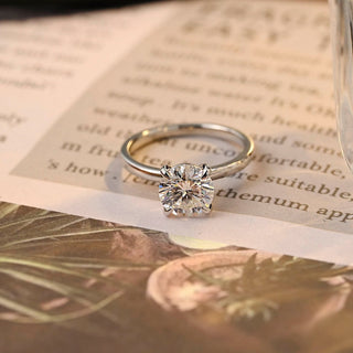 Stunning 2.0 CT Round Moissanite Engagement Ring with Solitaire Design 1