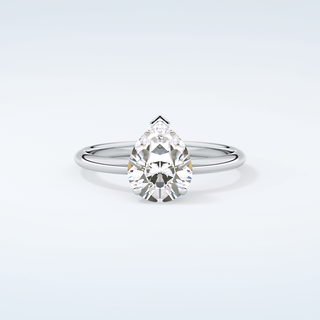 2.0 CT Pear Cut Solitaire Moissanite Engagement Ring 13