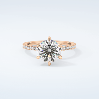 2.0 CT Round Cut Pave Moissanite Engagement Ring 7